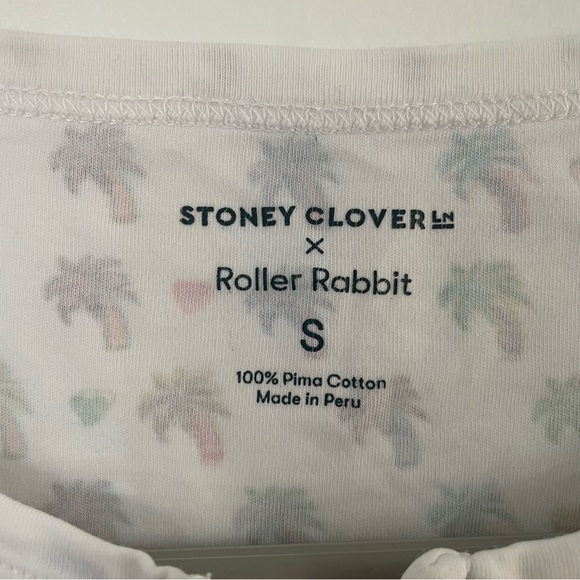 ROLLER RABBIT X Stoney Clover Lane Palm Dreams Pajama Top - Picture 3 of 4